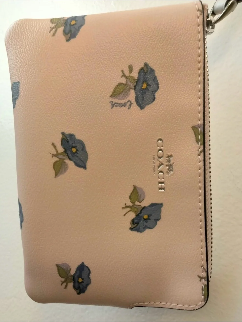 Coach Blush Pink Floral Wristlet